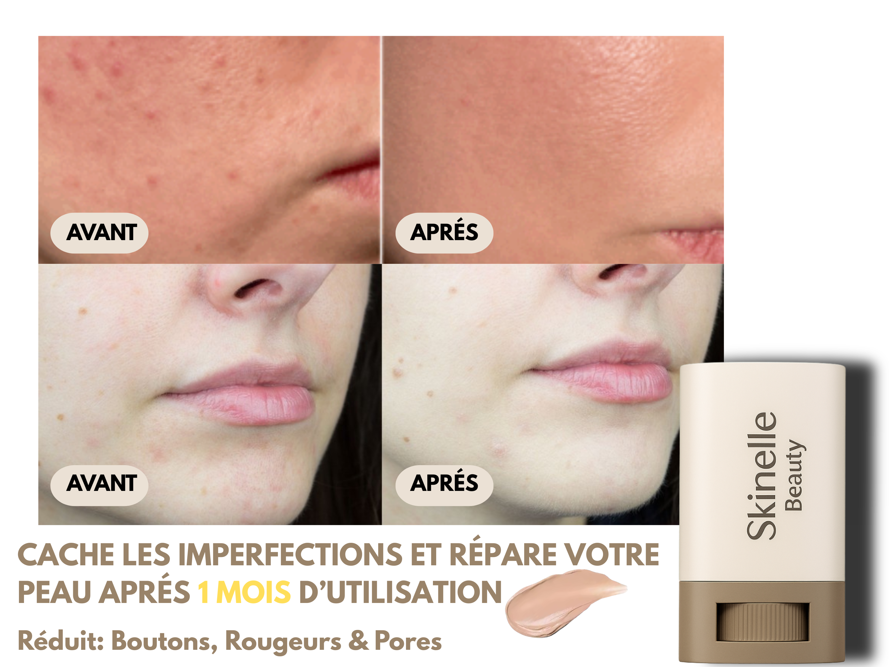 Skinellebeauty™ – Baume de Teint Sublimateur au Sérum